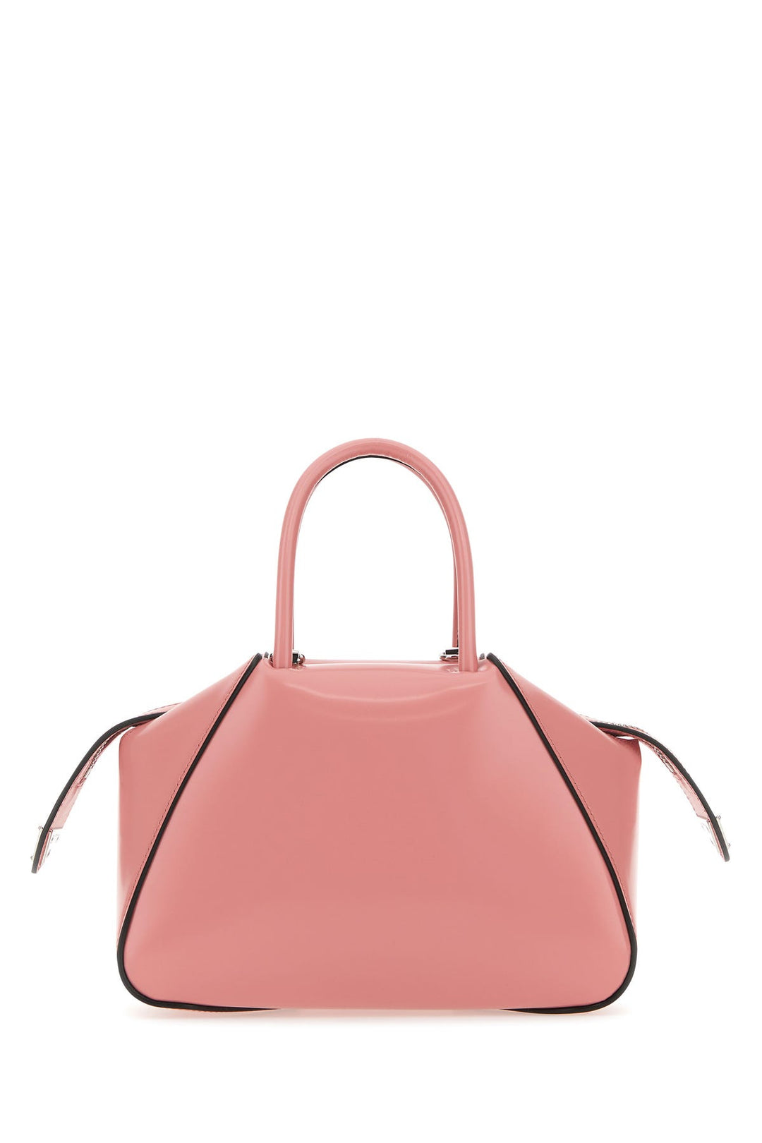 Pink leather handbag