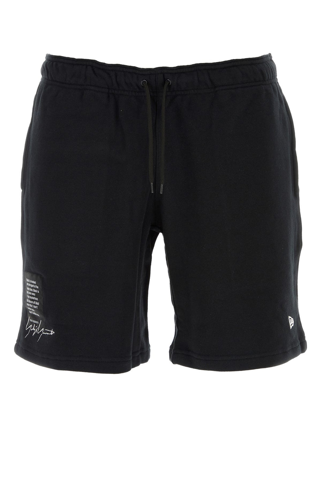 Black cotton bermuda shorts