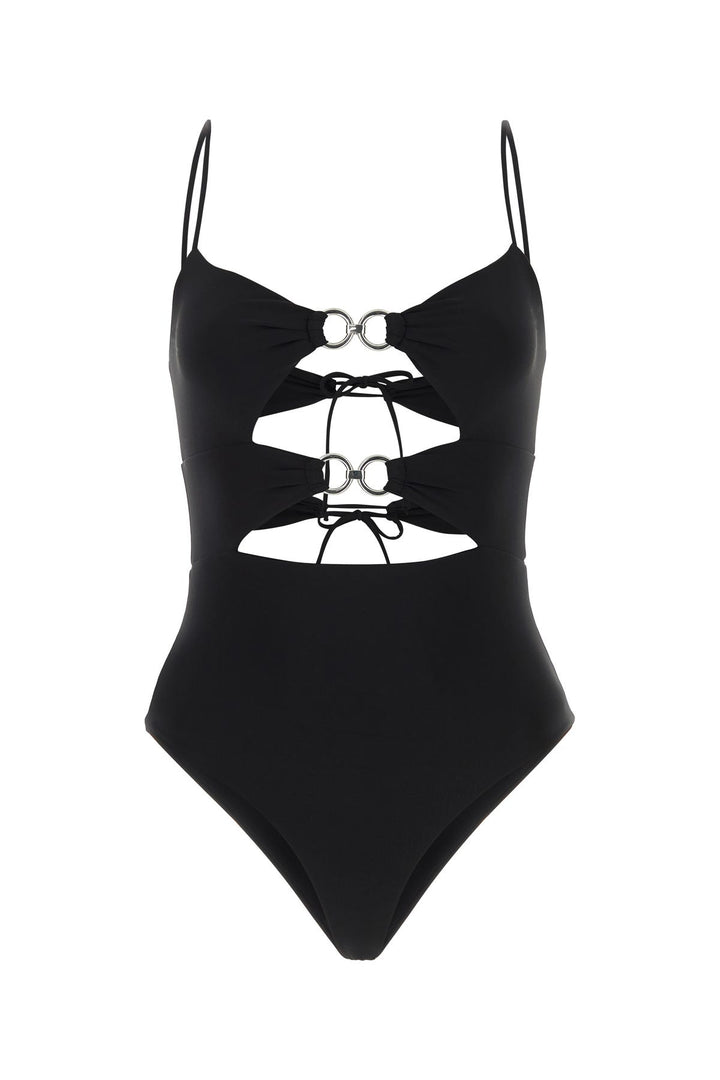 Black stretch polyester swimsuit