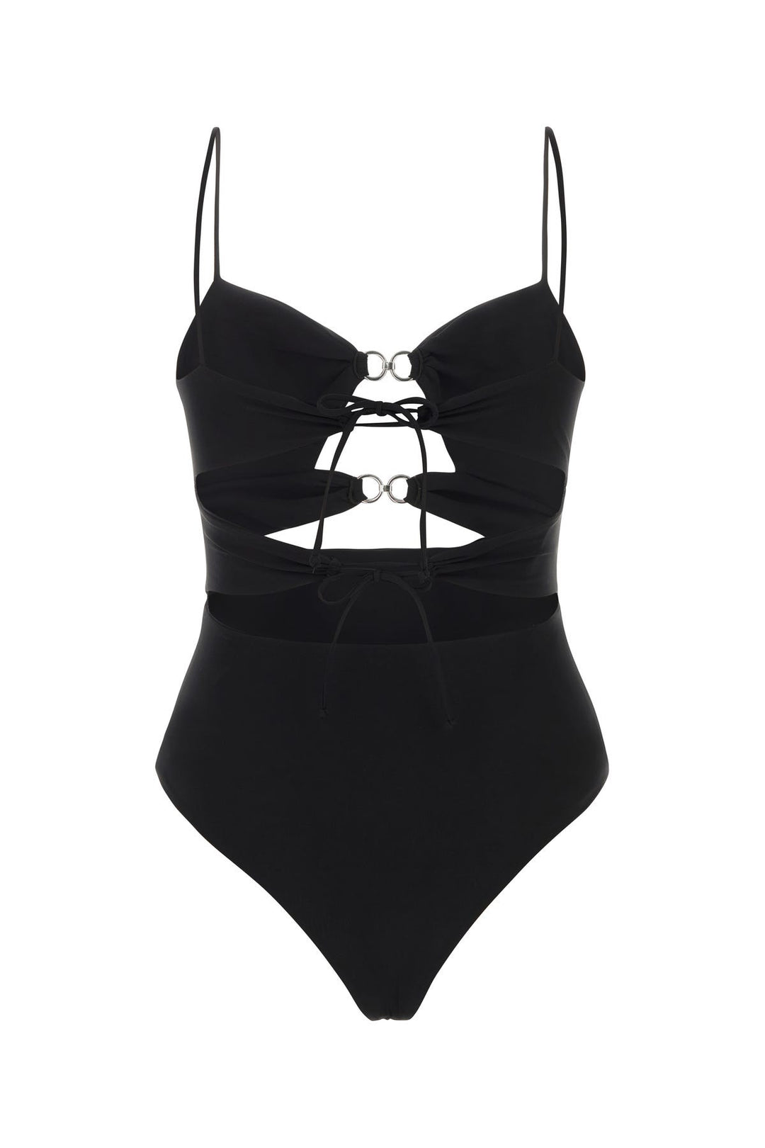 Black stretch polyester swimsuit