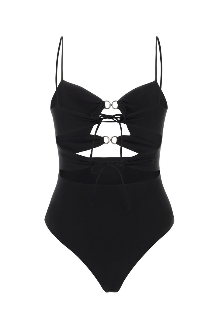 Black stretch polyester swimsuit