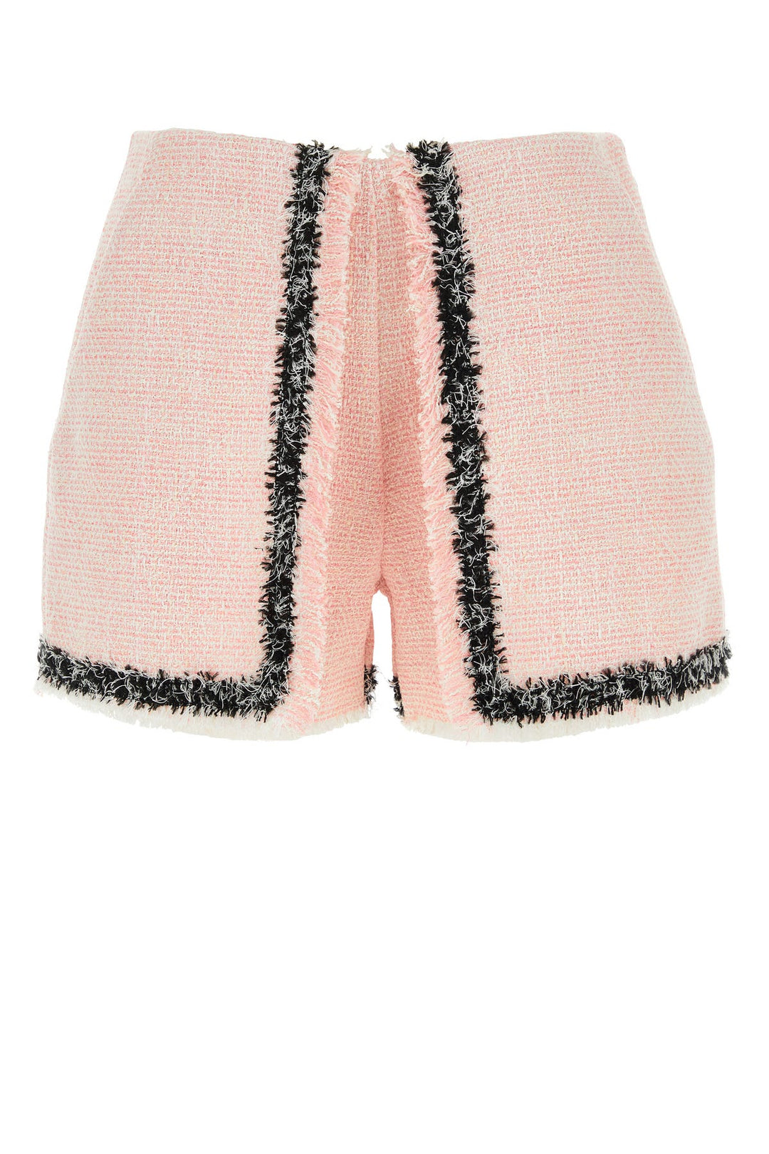 Pink bouclÃ© shorts