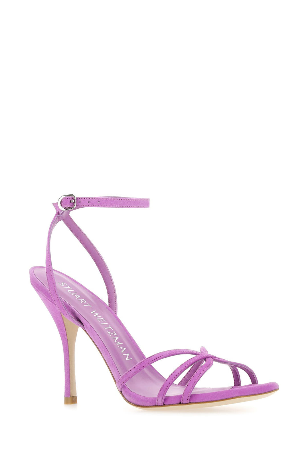 Lilac suede Barelythere 100 sandals