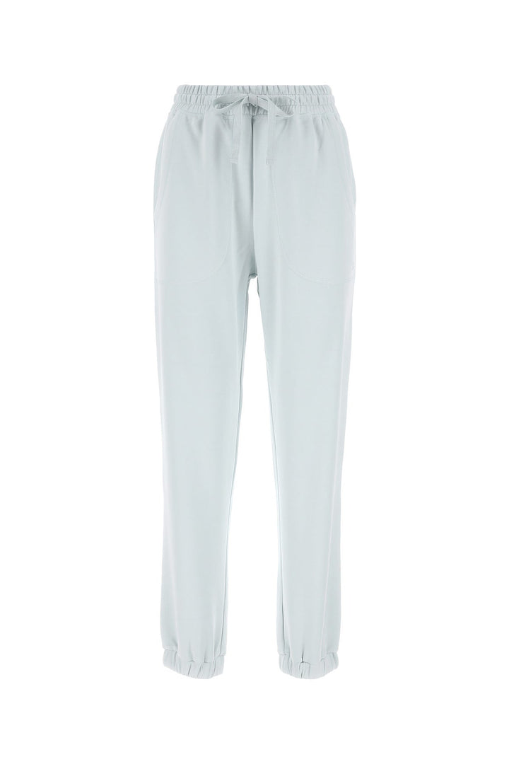 Pastel light-blue stretch polyester blend joggers