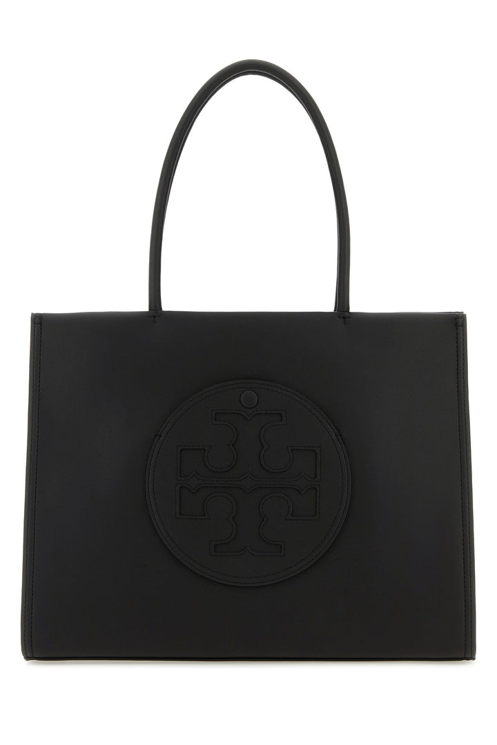 Black synthetic leather Ella Bio small shopping bag