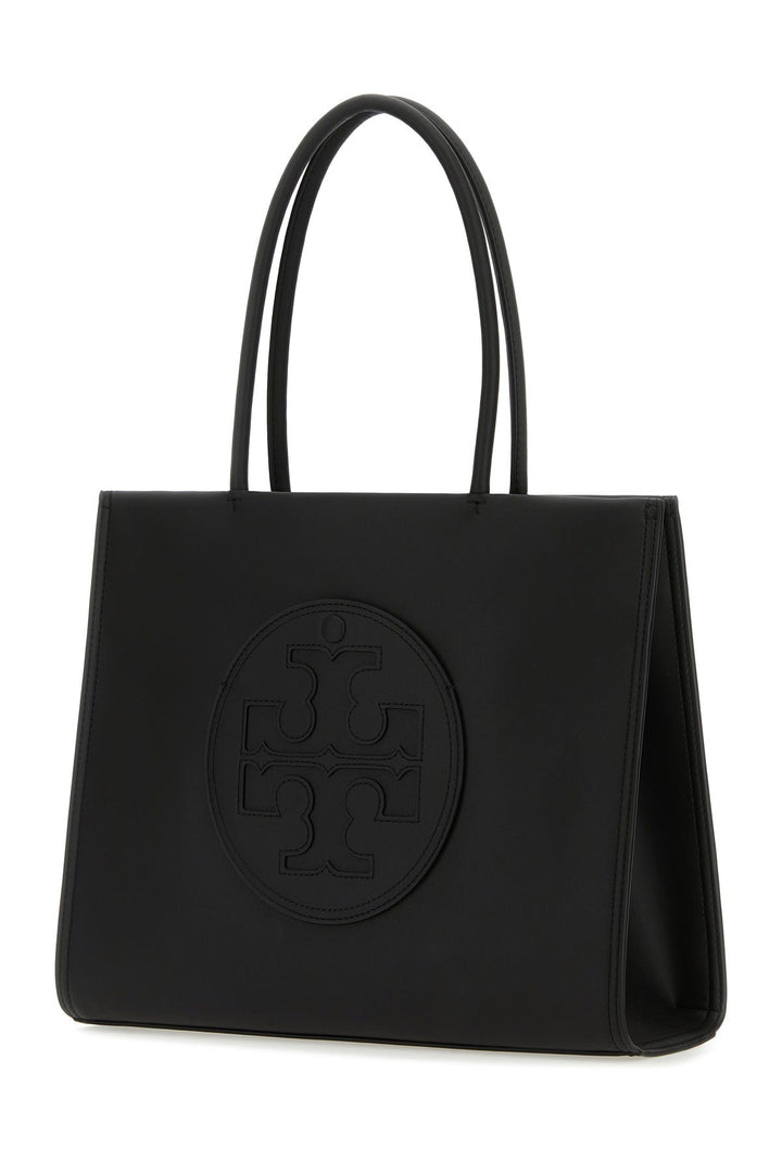 Black synthetic leather Ella Bio small shopping bag