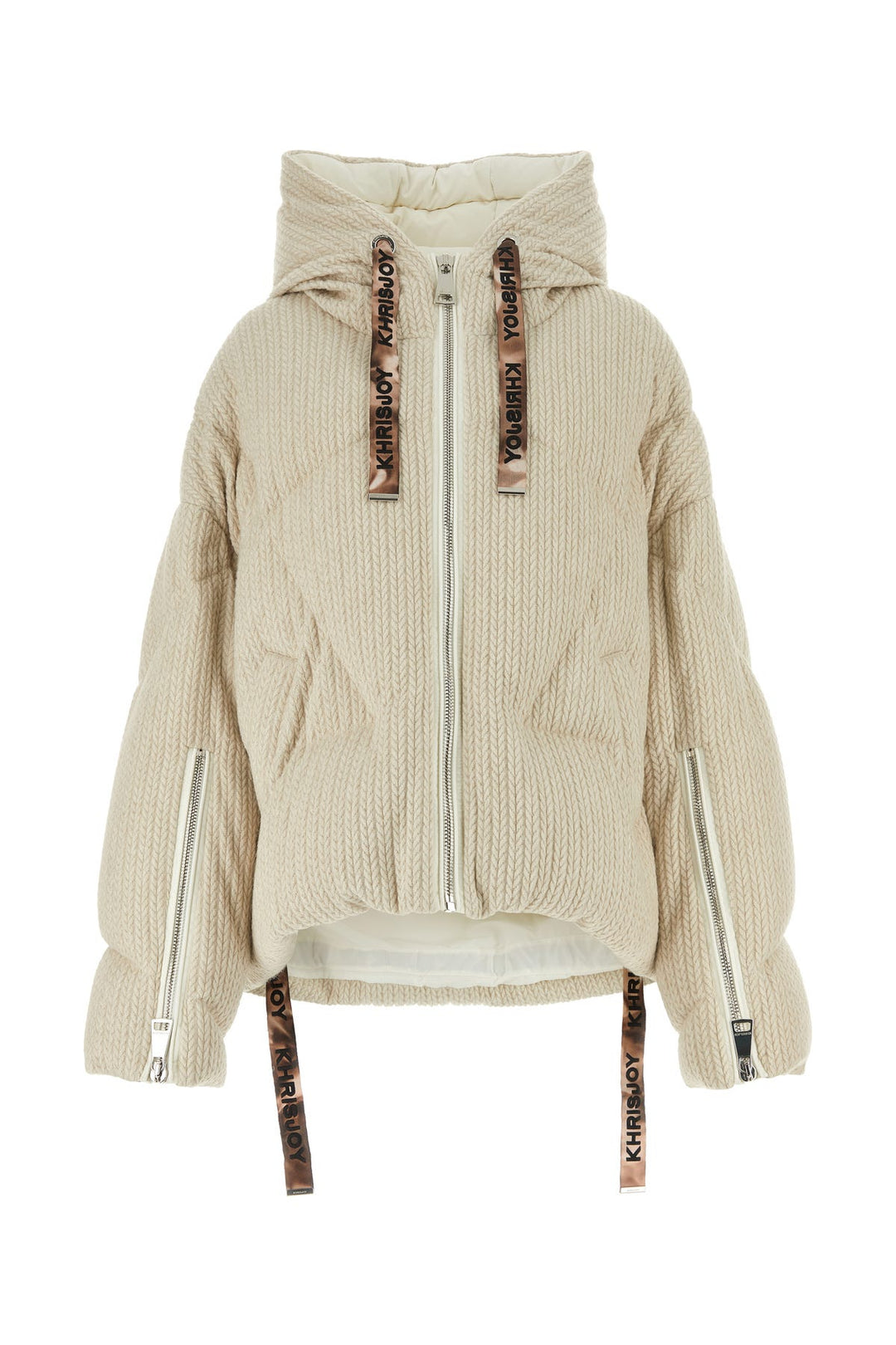 Ivory nylon blend Puff down jacket