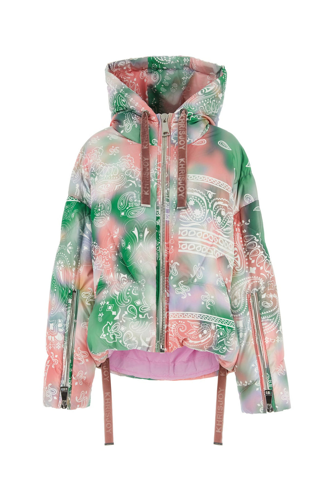 Printed polyester Bandana down jacket