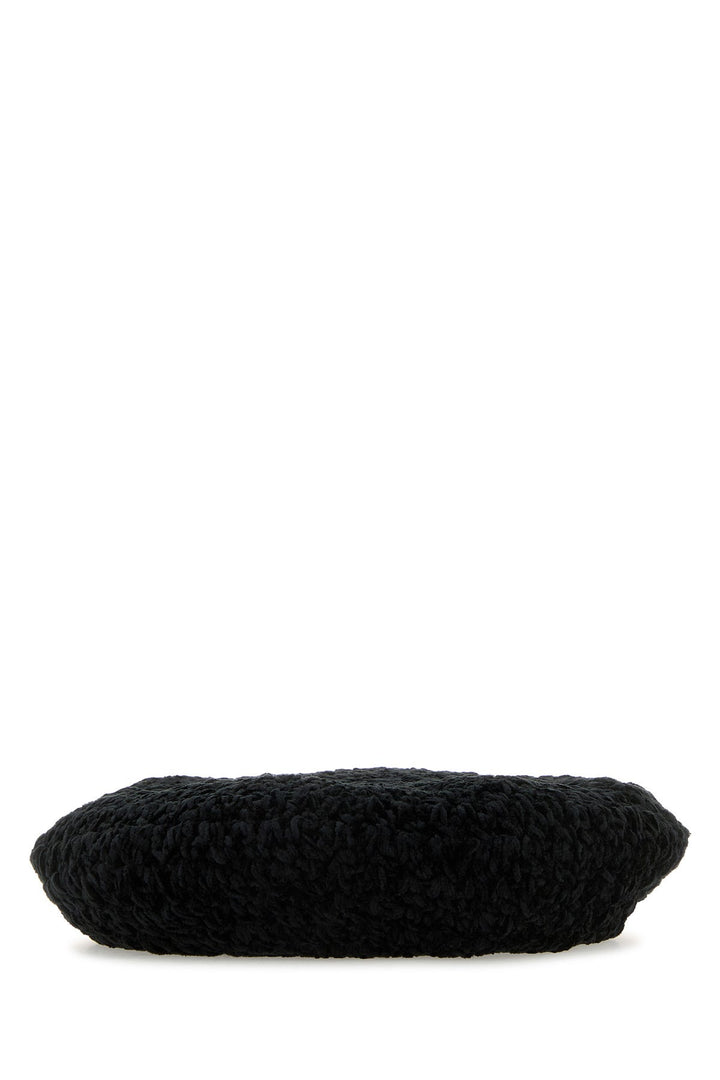 Black polyester beret