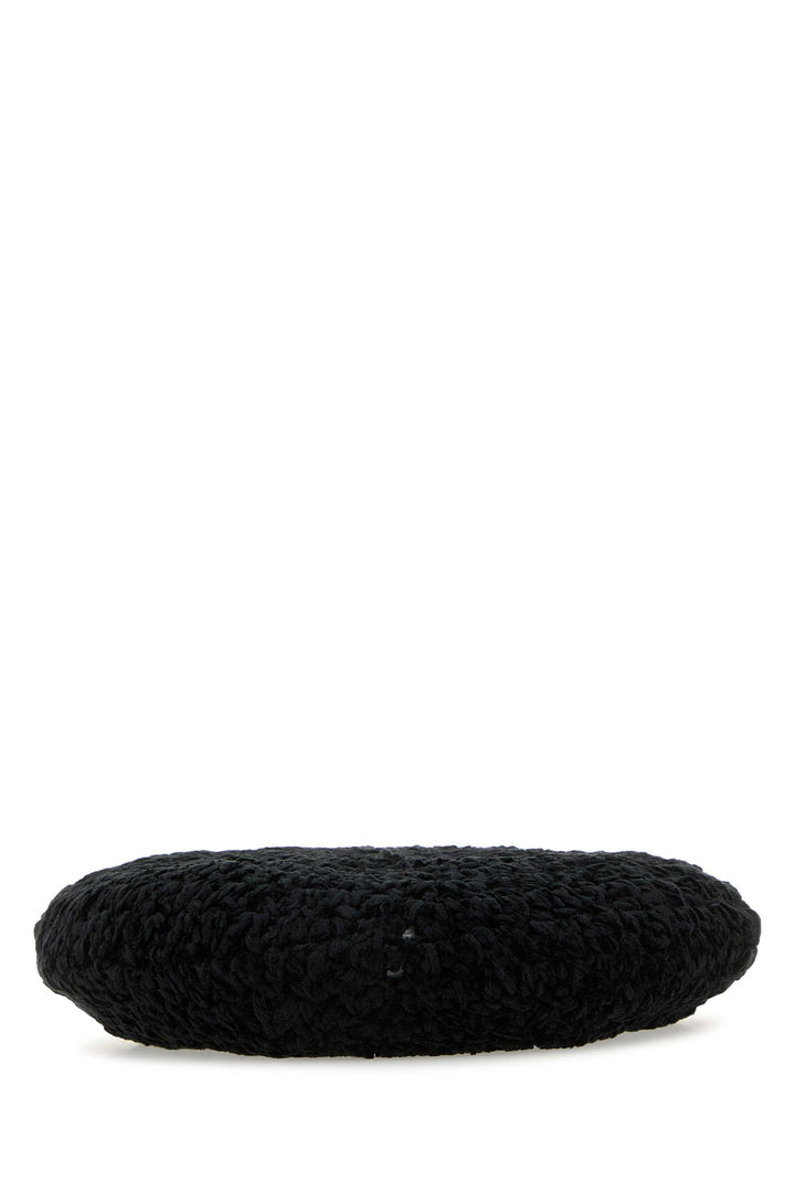 Black polyester beret