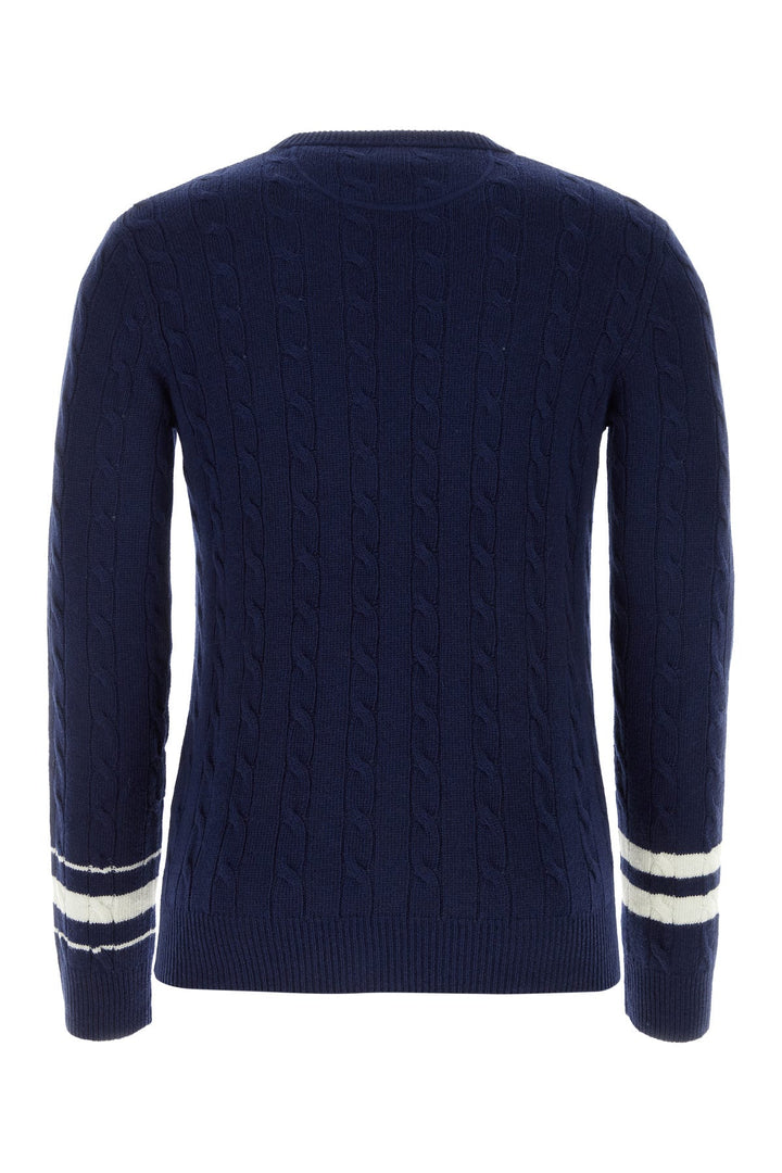 Navy blue wool sweater