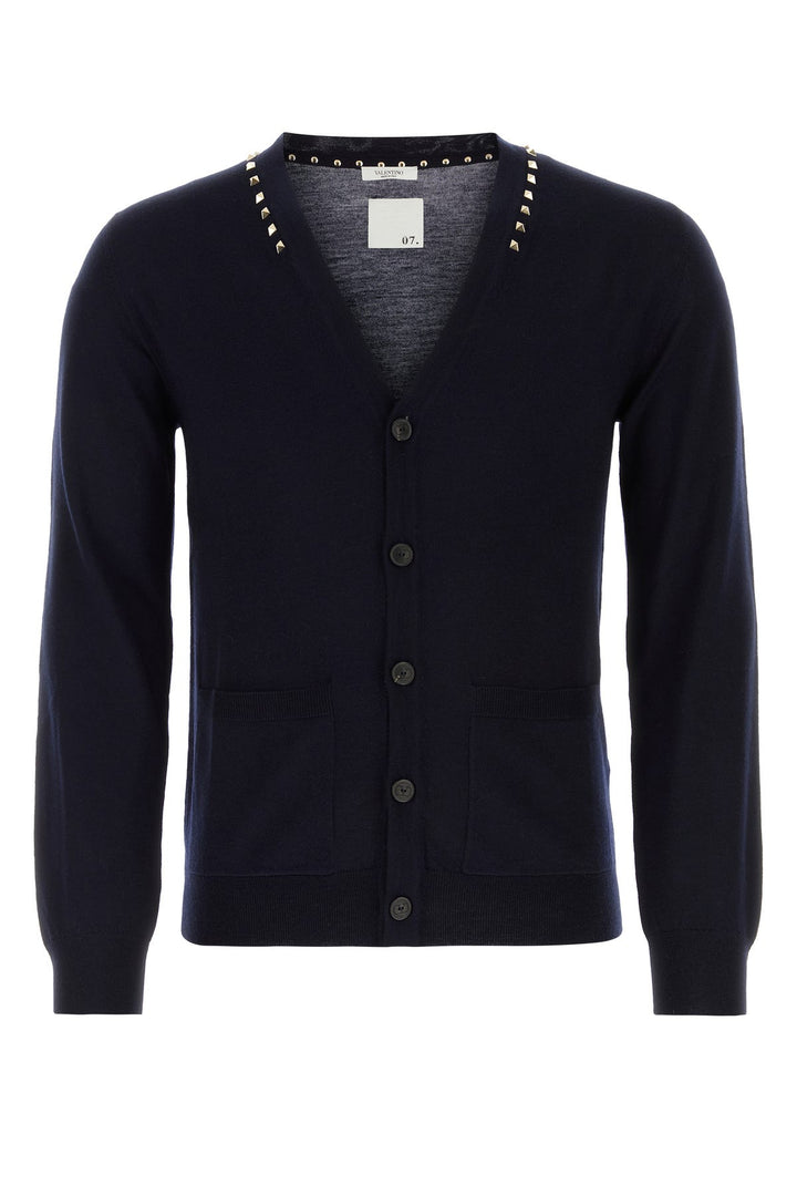 Midnight blue wool cardigan