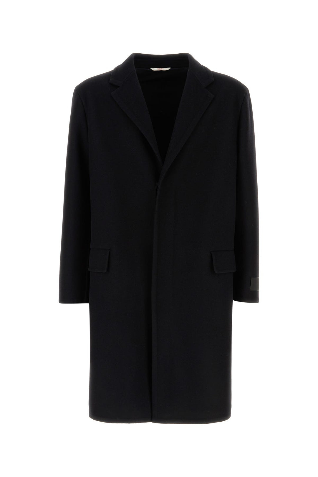 Black wool blend oversize coat