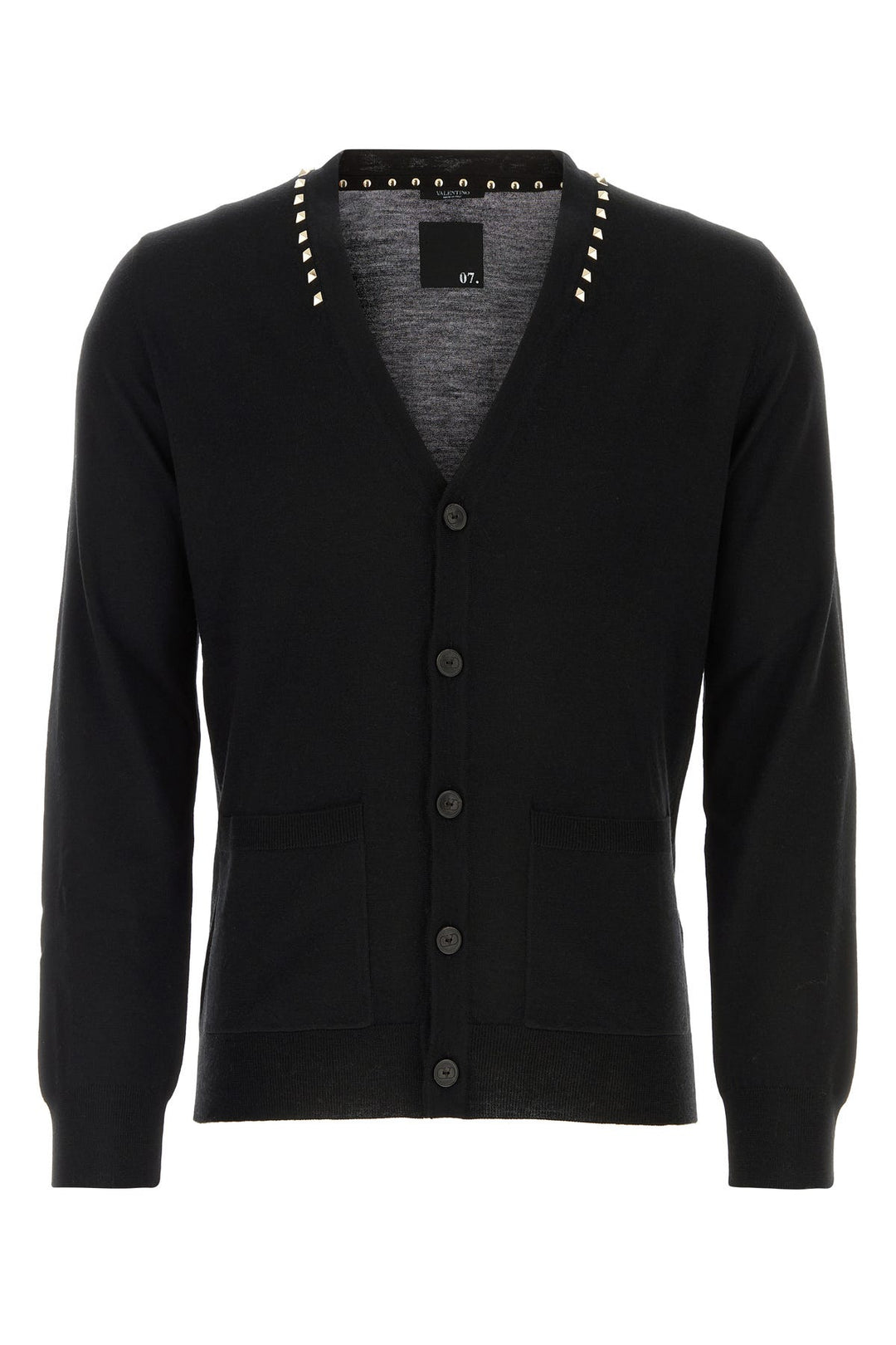 Black wool cardigan