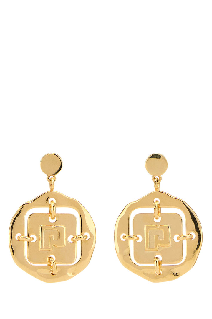 Gold metal earrings