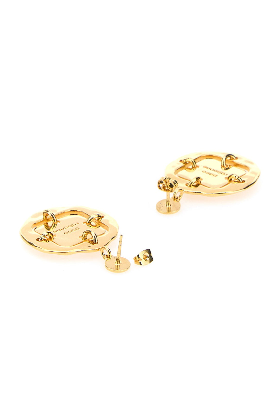 Gold metal earrings