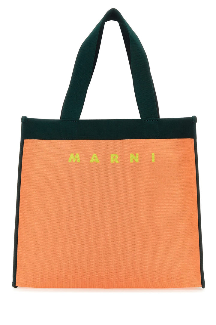 Two-tone jacquard shopping bag