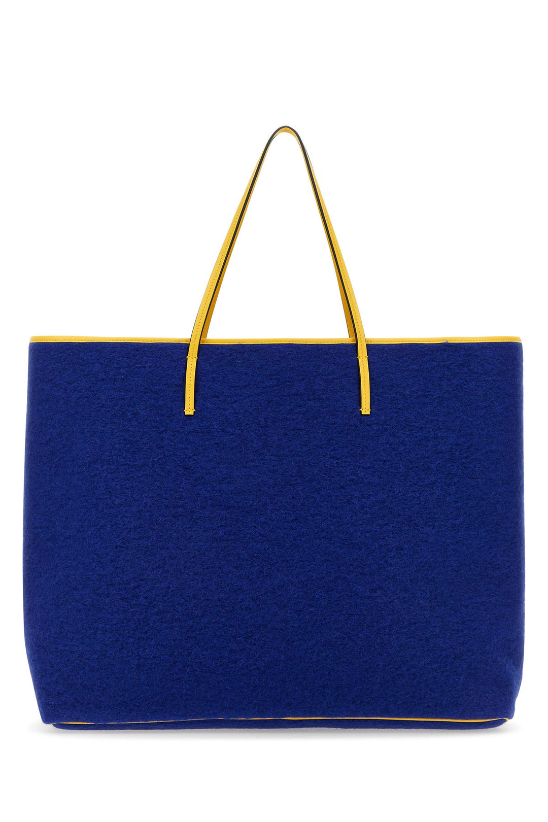 Blue felt medium Janus shopping bag