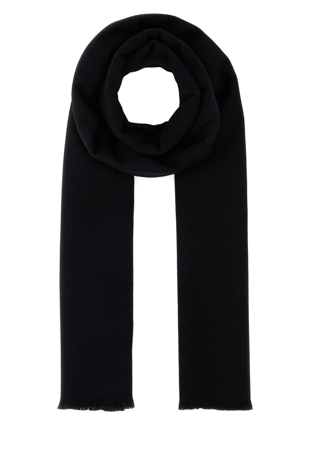 Black wool blend scarf