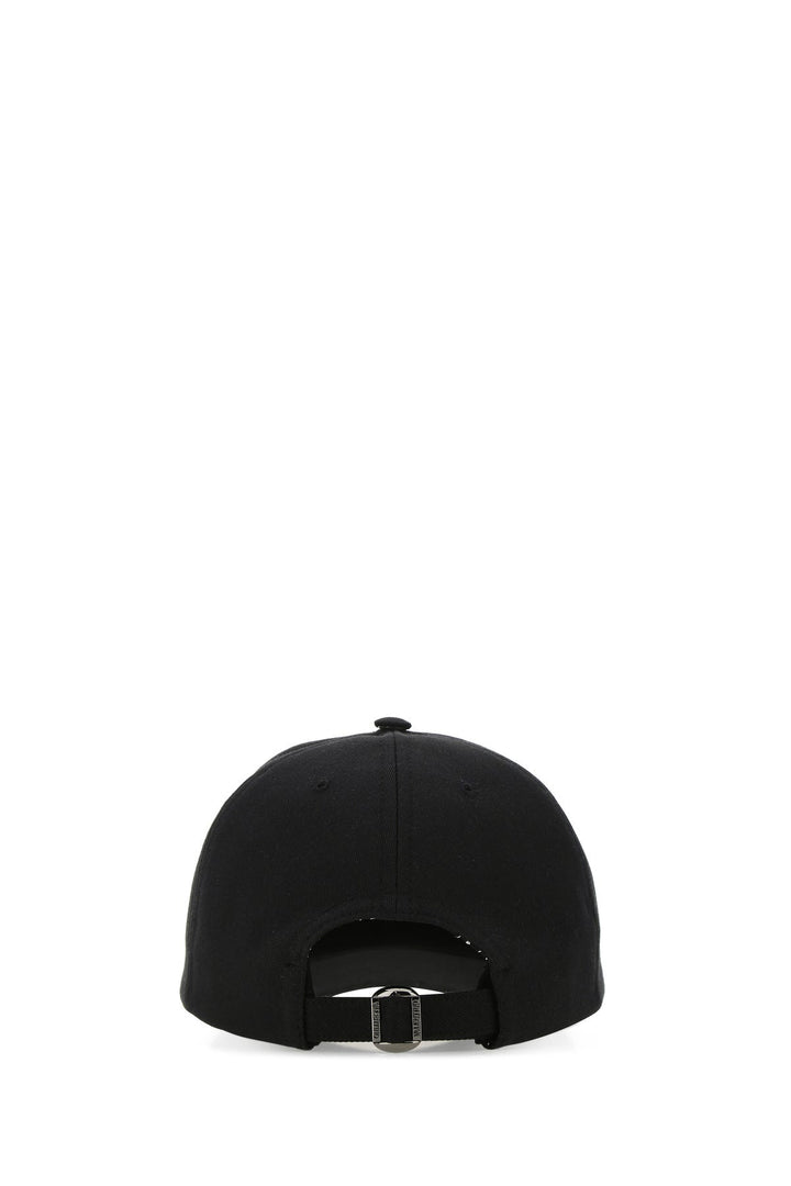 Black cotton baseball cap