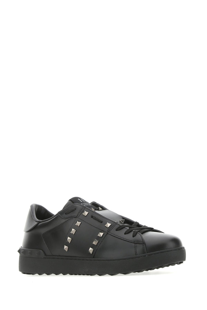 Black leather Rockstud Untitled sneakers