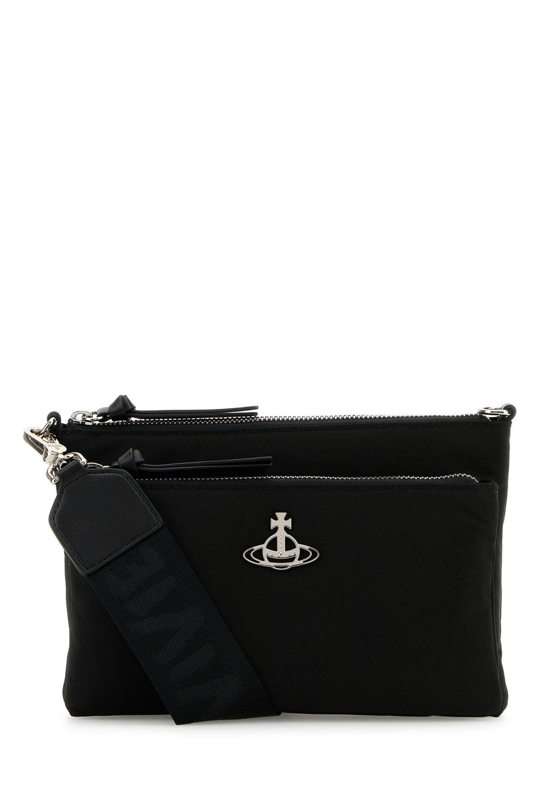 Black fabric Penny crossbody bag