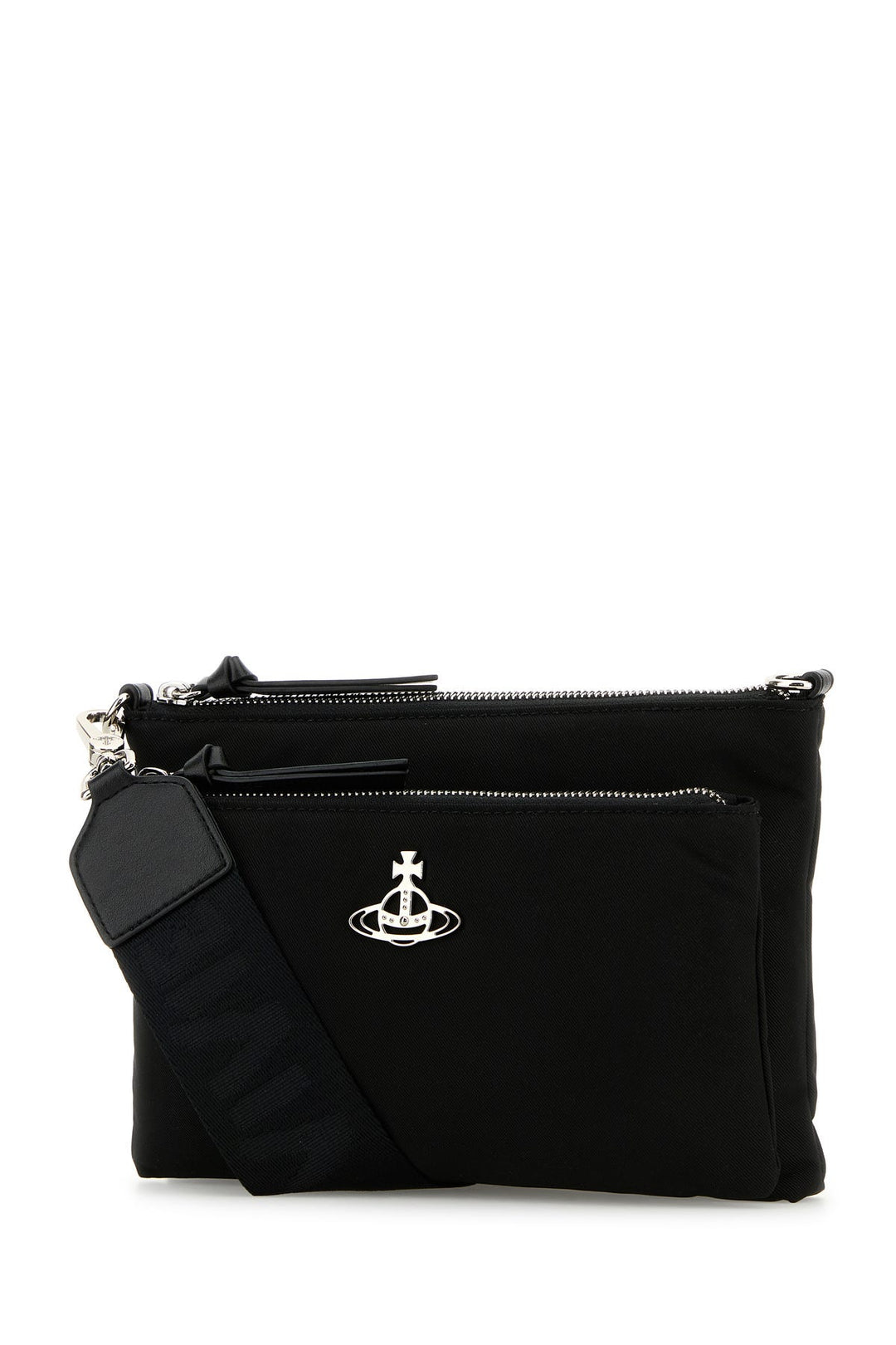 Black fabric Penny crossbody bag