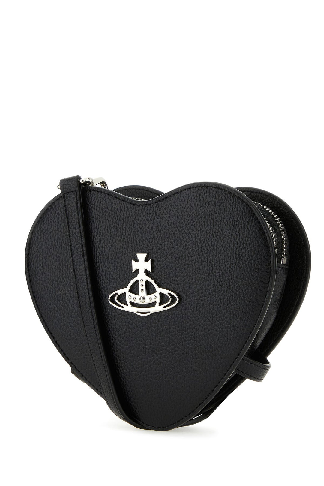 Black canvas Louise Heart crossbody bag