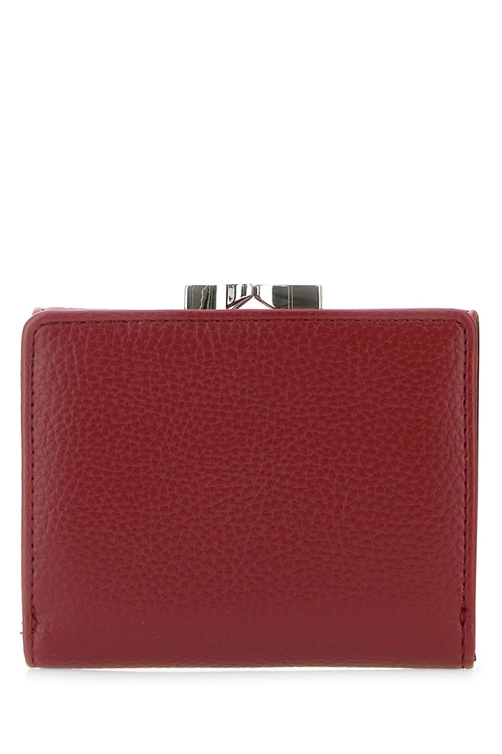 Red synthetic leather wallet