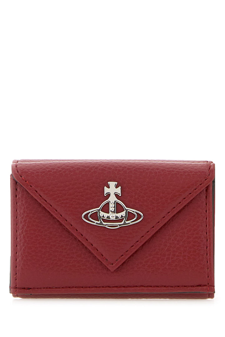 Red synthetic leather wallet