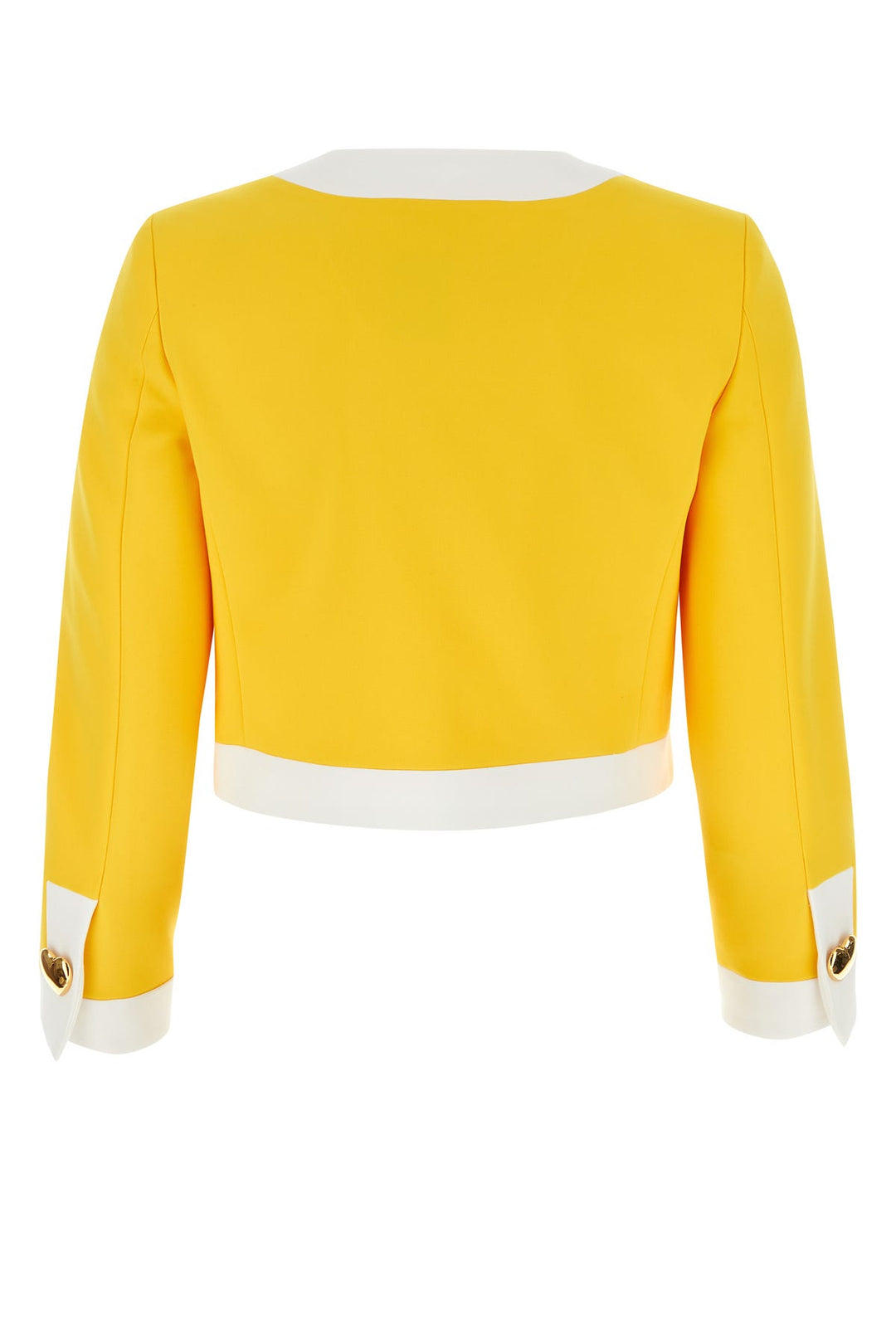 Yellow stretch jersey blazer