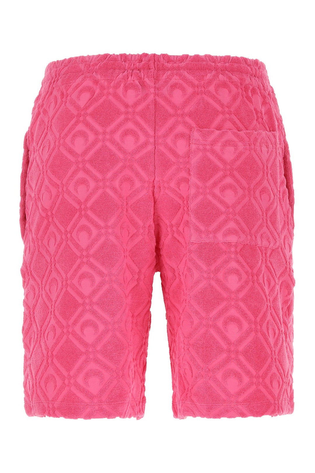 Fuchsia Terry fabric bermuda shorts