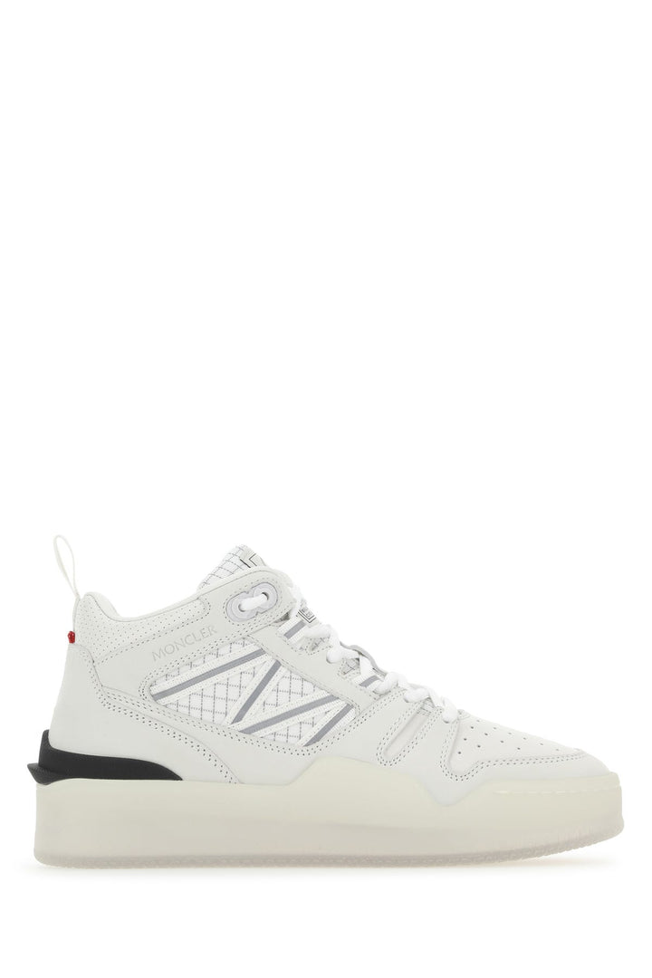 White fabric and nubuk Pivot sneakers