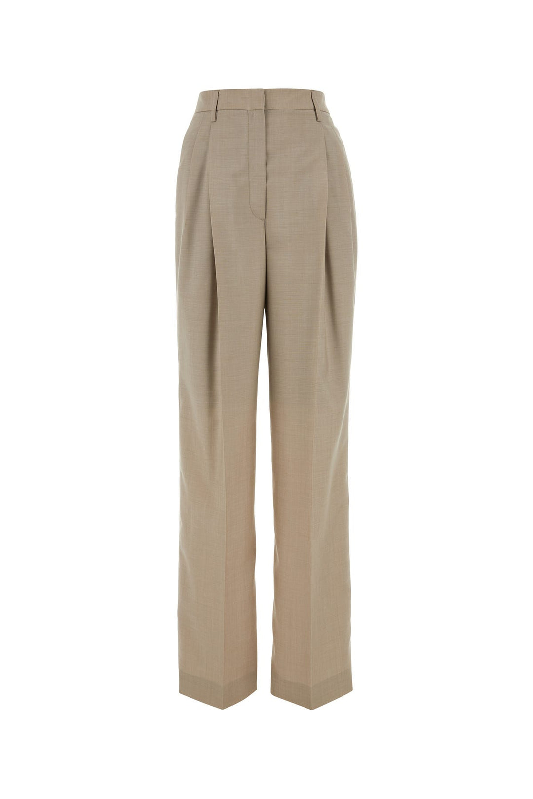 Sand wool blend pant