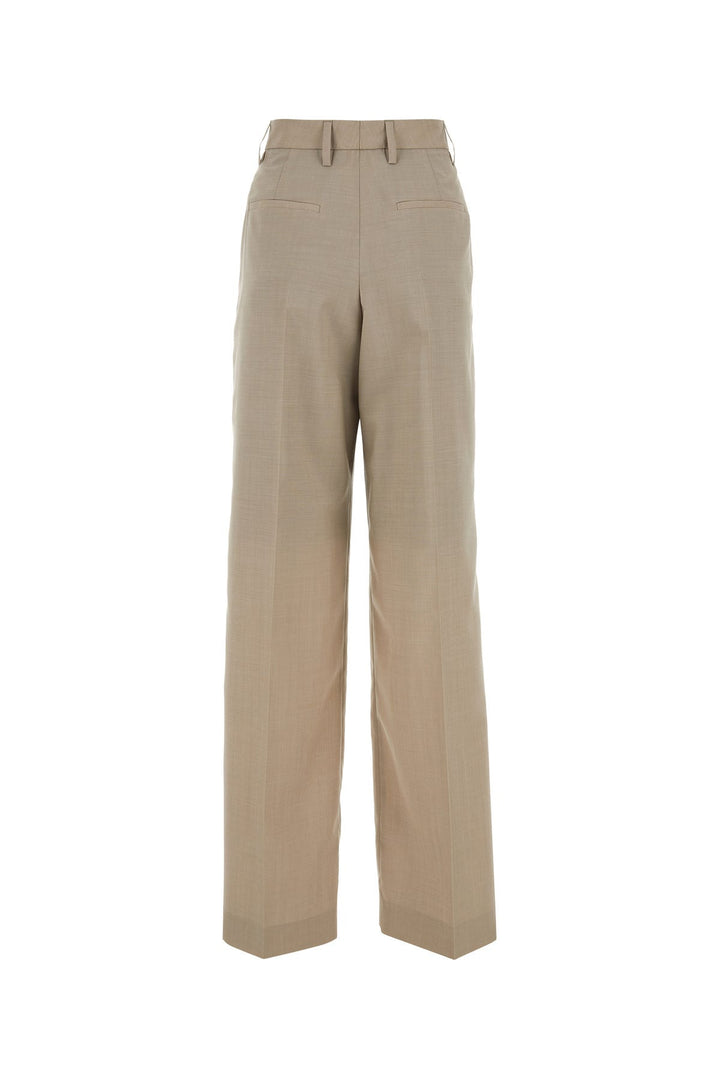 Sand wool blend pant