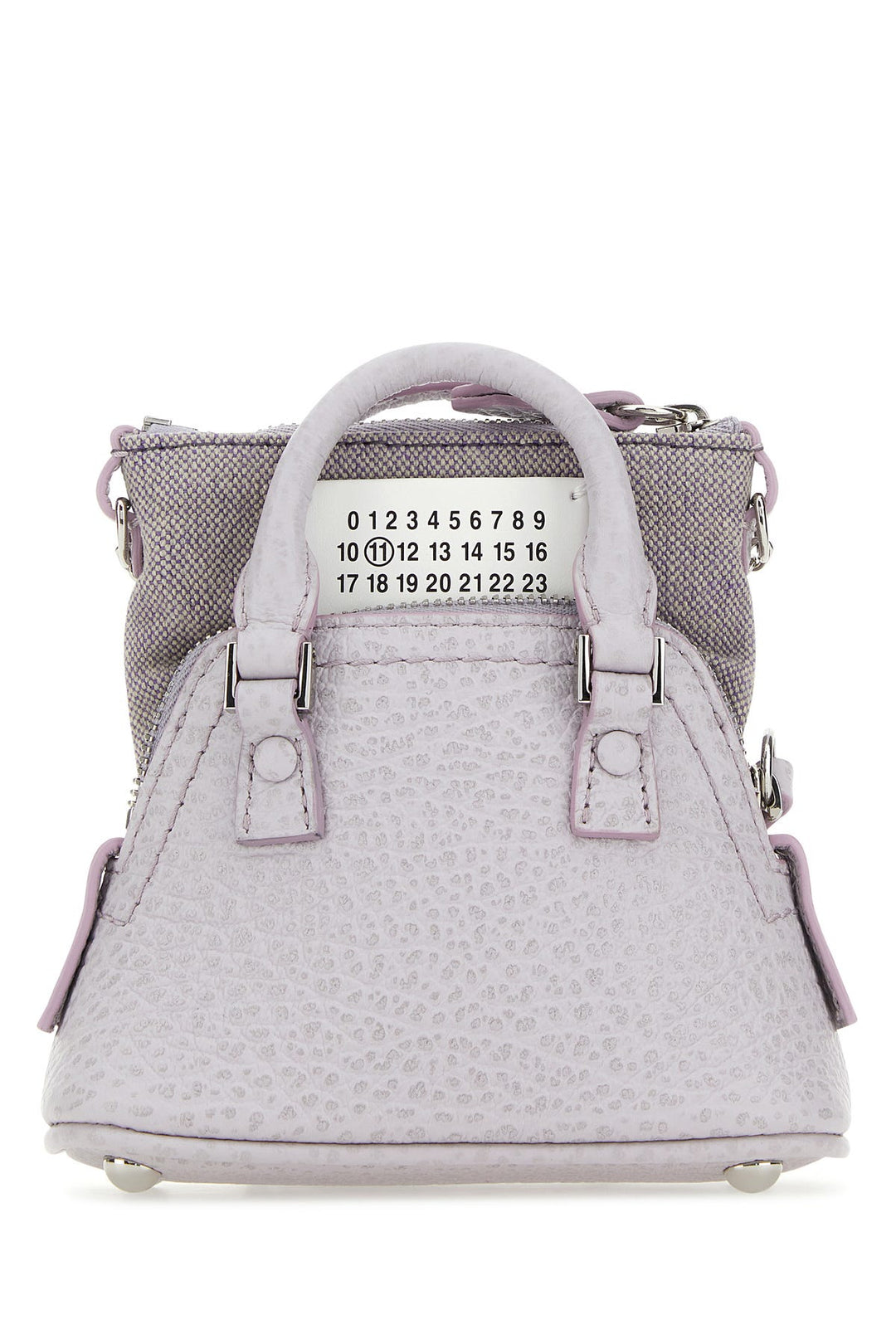 Lilac leather and fabric 5AC Classique Baby handbag