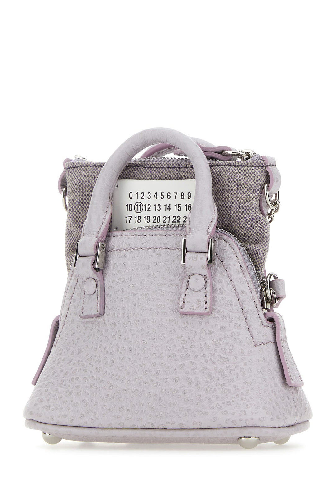 Lilac leather and fabric 5AC Classique Baby handbag