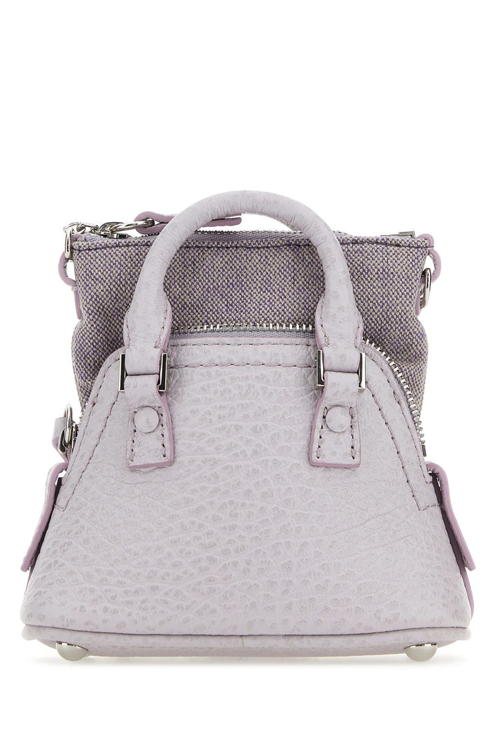 Lilac leather and fabric 5AC Classique Baby handbag