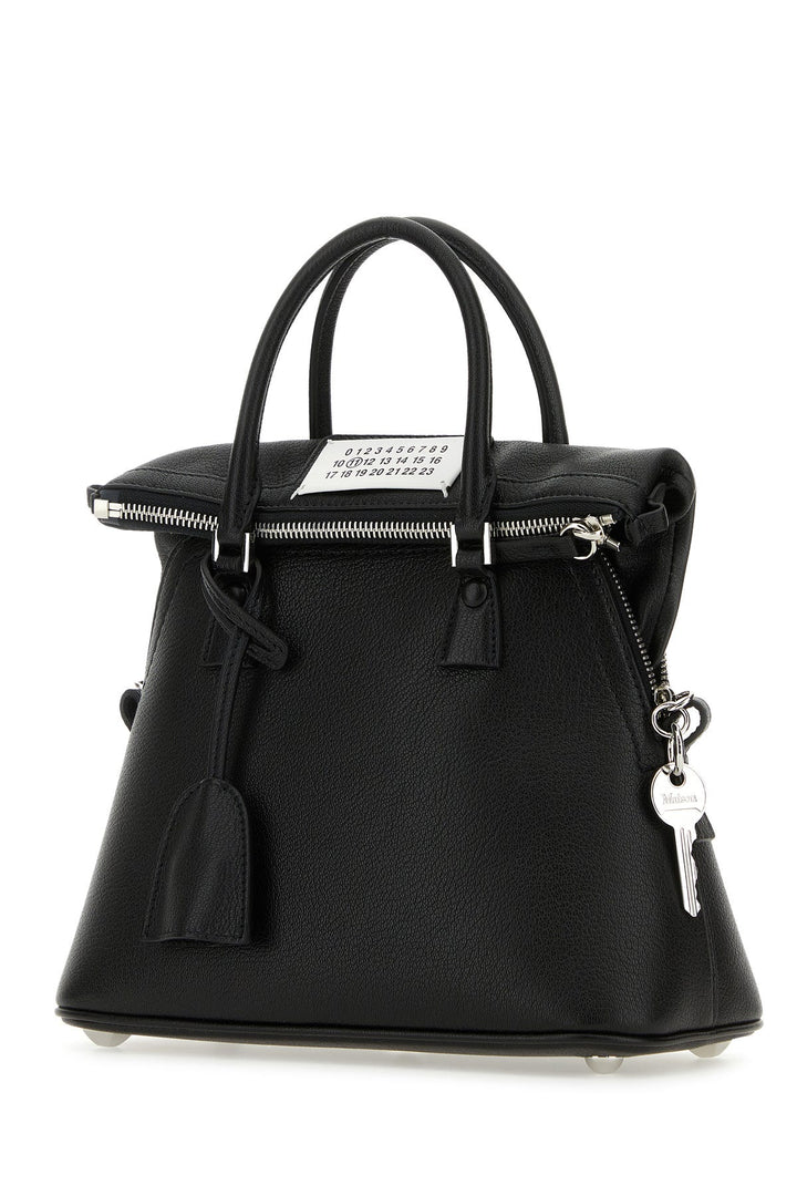 Black leather mini 5AC handbag