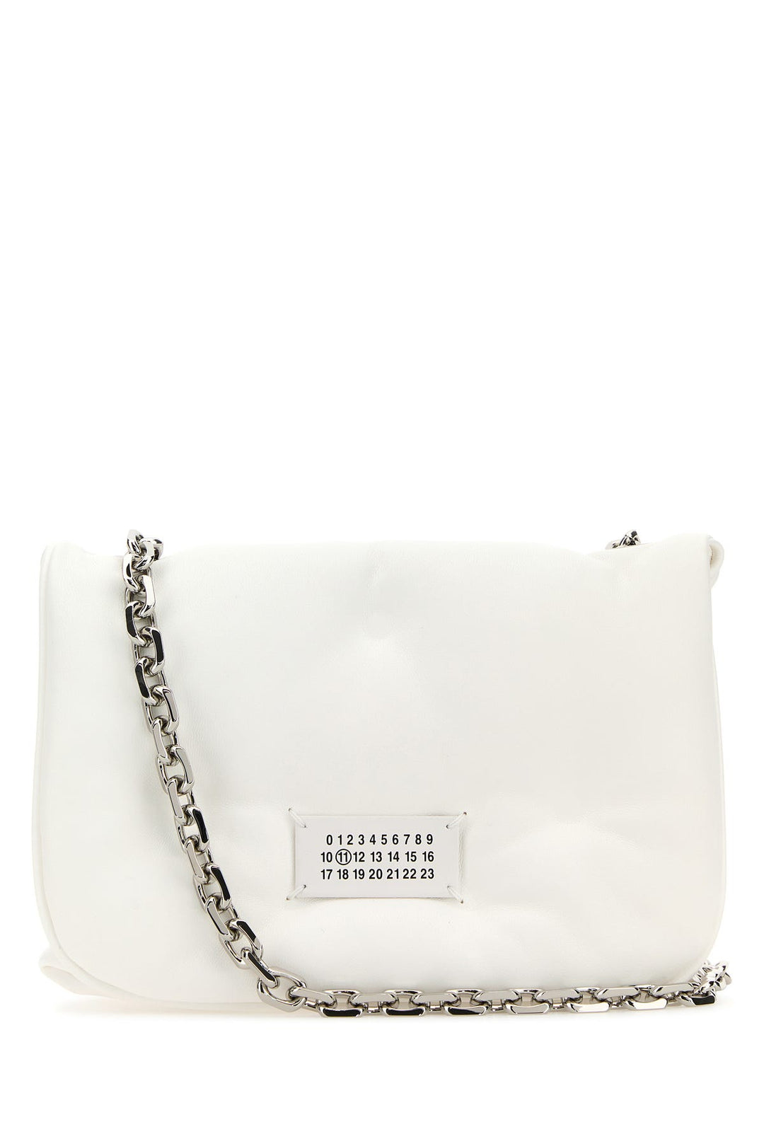 White nappa leather small Glam Slam Flap crossbody bag