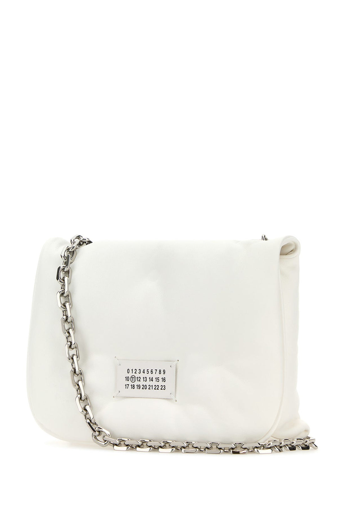 White nappa leather small Glam Slam Flap crossbody bag