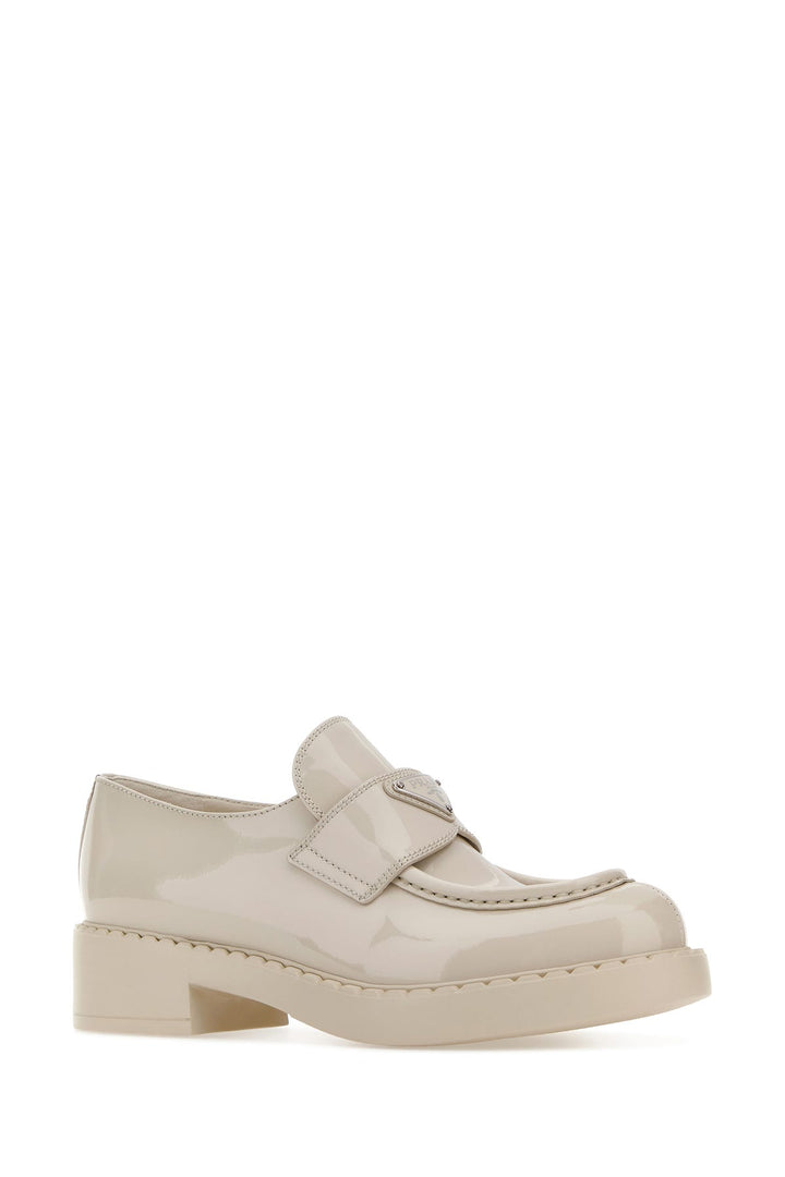 Ivory leather loafers