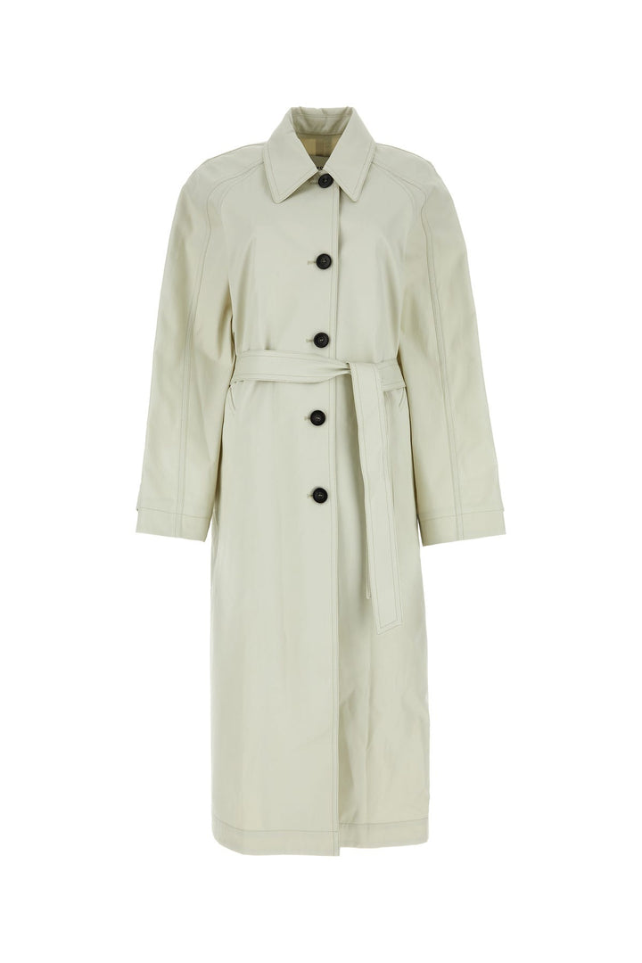 Chalk cotton Ventile trench coat