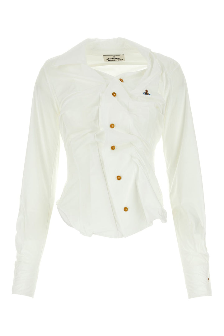 White cotton Drunken shirt