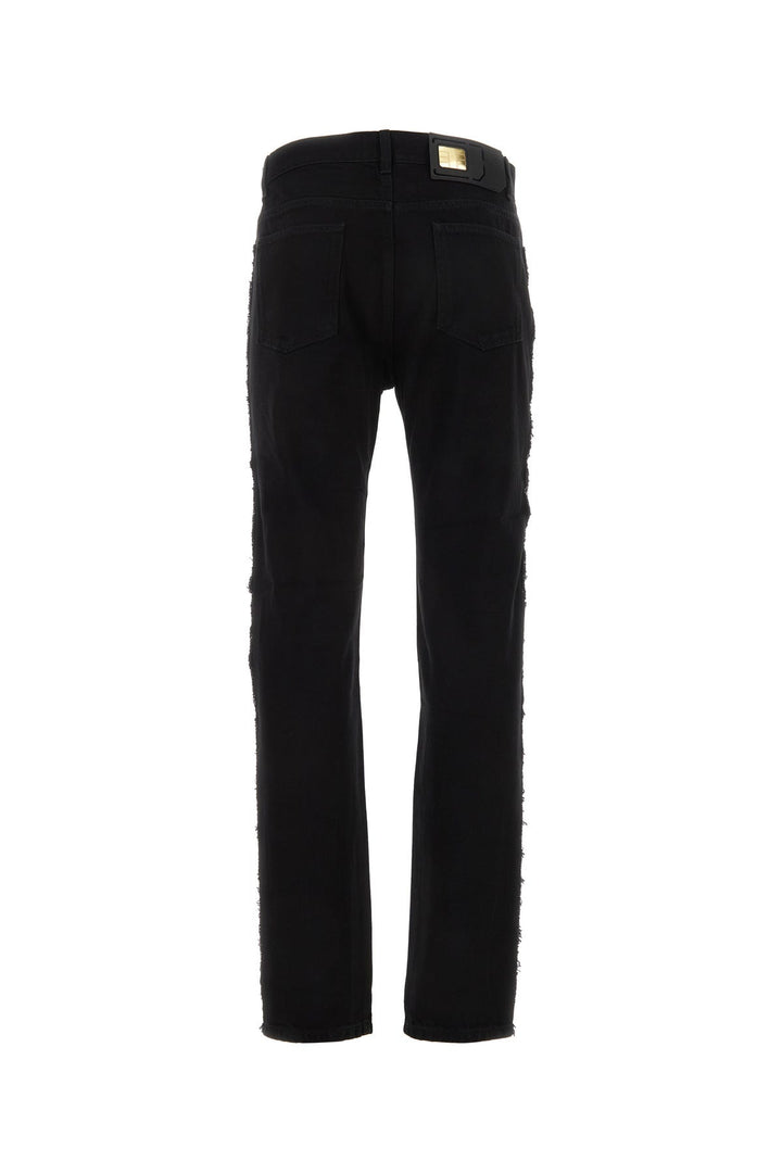 Black denim jeans