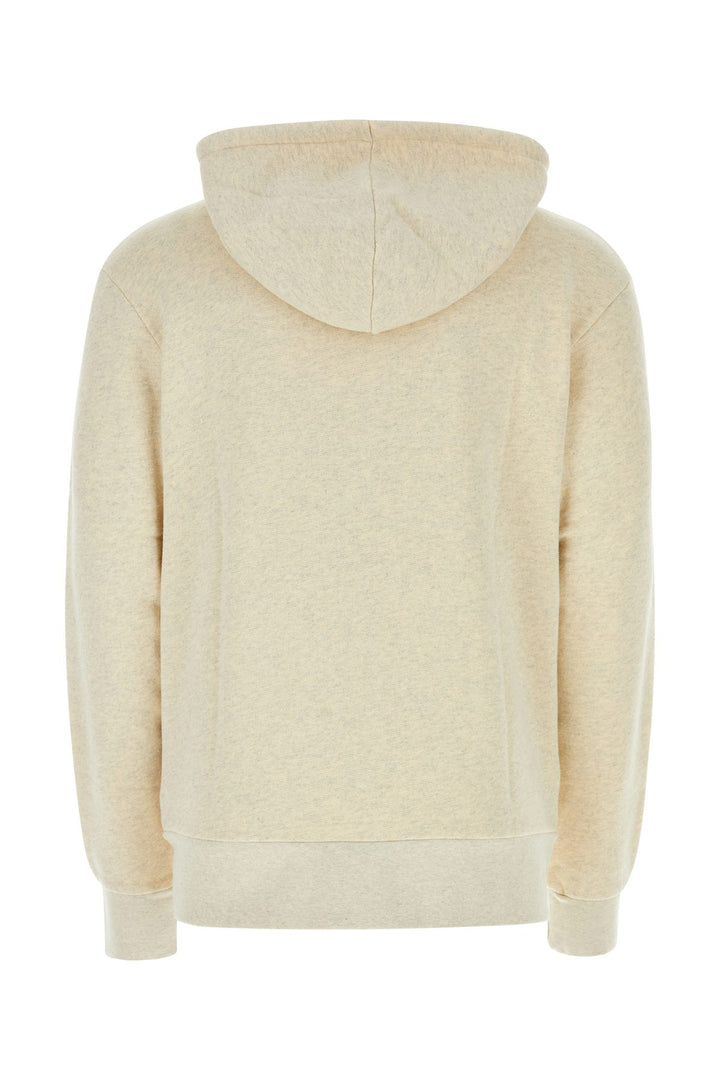 MelangÃ¨ ivory stretch cotton sweatshirt