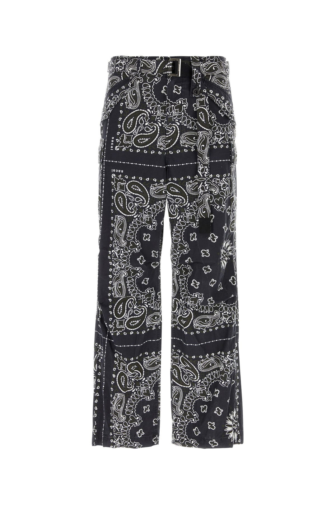 Printed cotton cargo pant