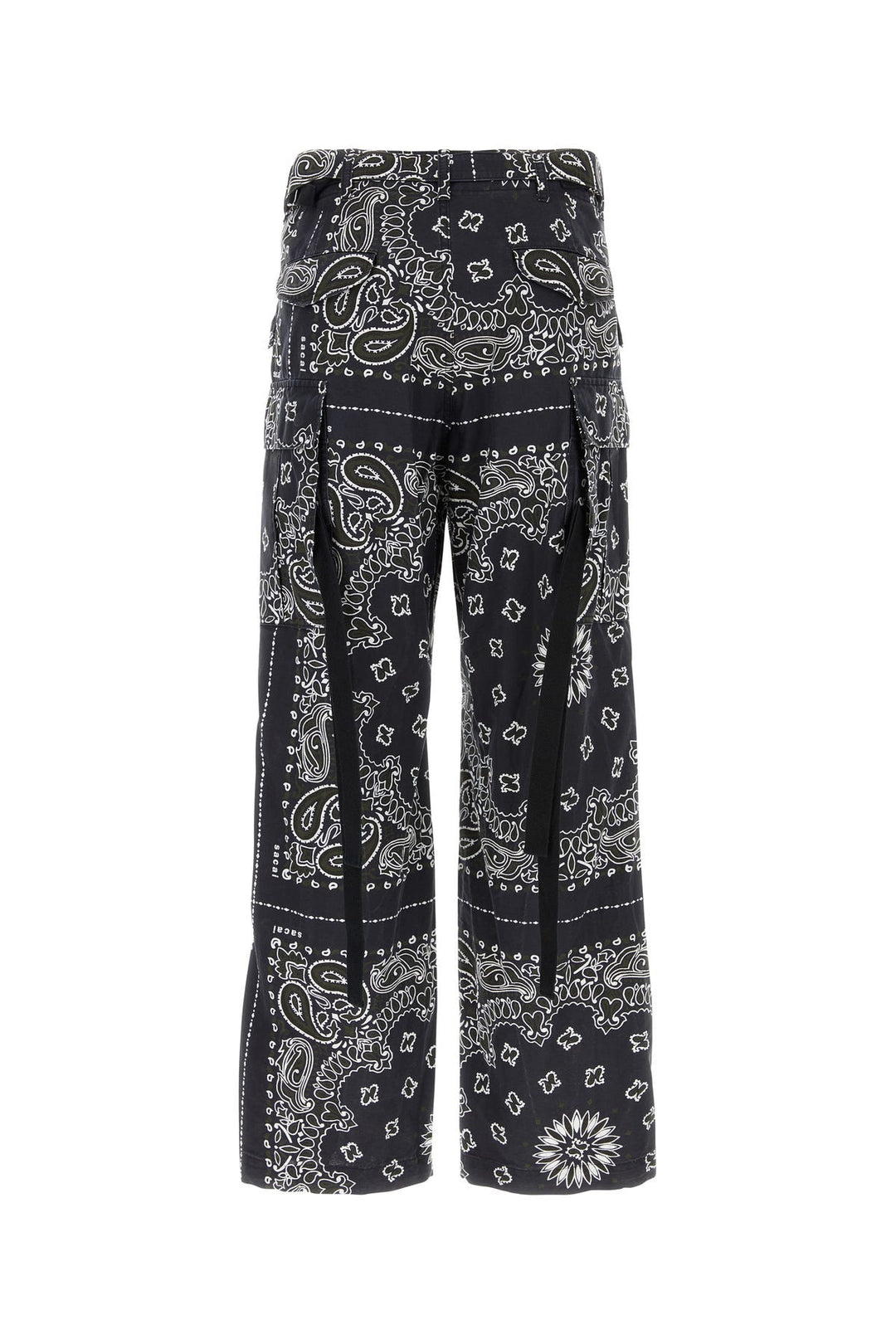 Printed cotton cargo pant