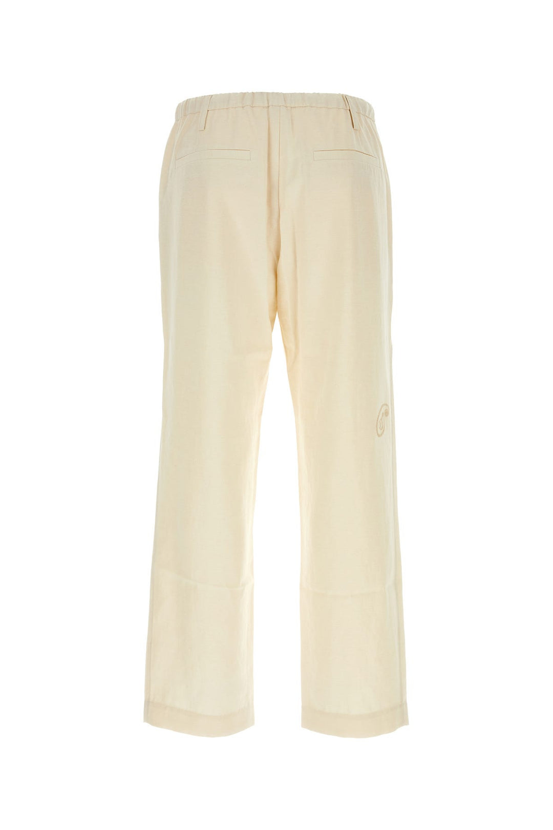 Cream viscose blend pant