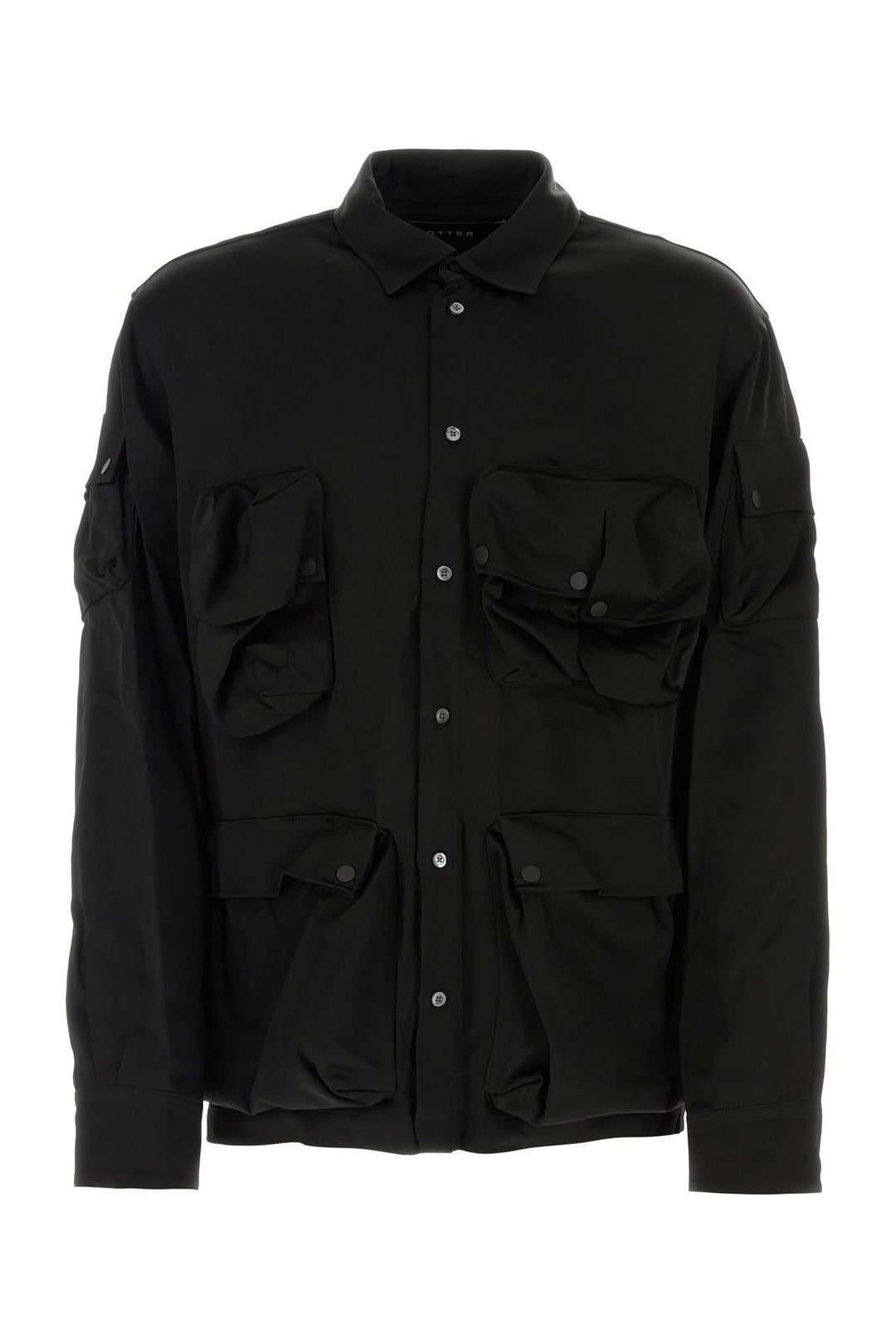 Black satin shirt